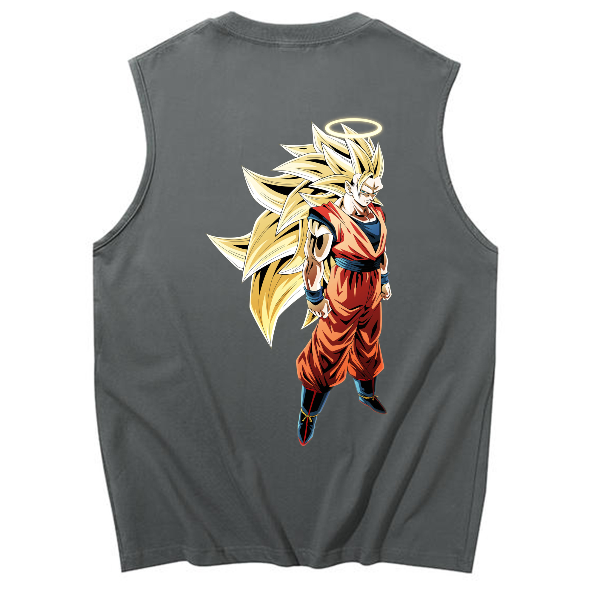 （画像用） ドラゴンボール 孫悟空（そん ごくう）Son Goku カカロット DRAGON BALL Kakarotto コットン100％タンクトップ（背面プリント）